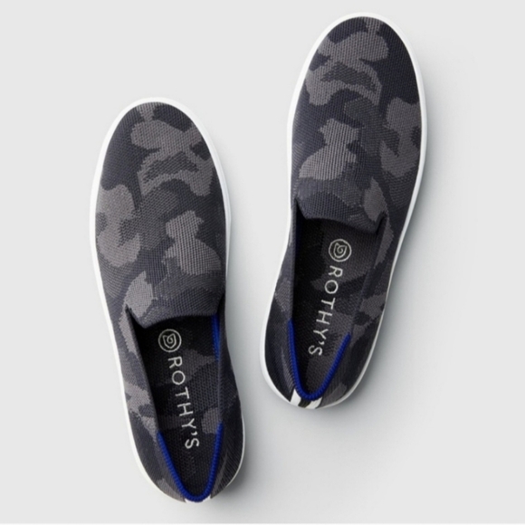 ROTHY'S The Original Slip On Sneaker In Grey Camo. - Picture 2 of 9